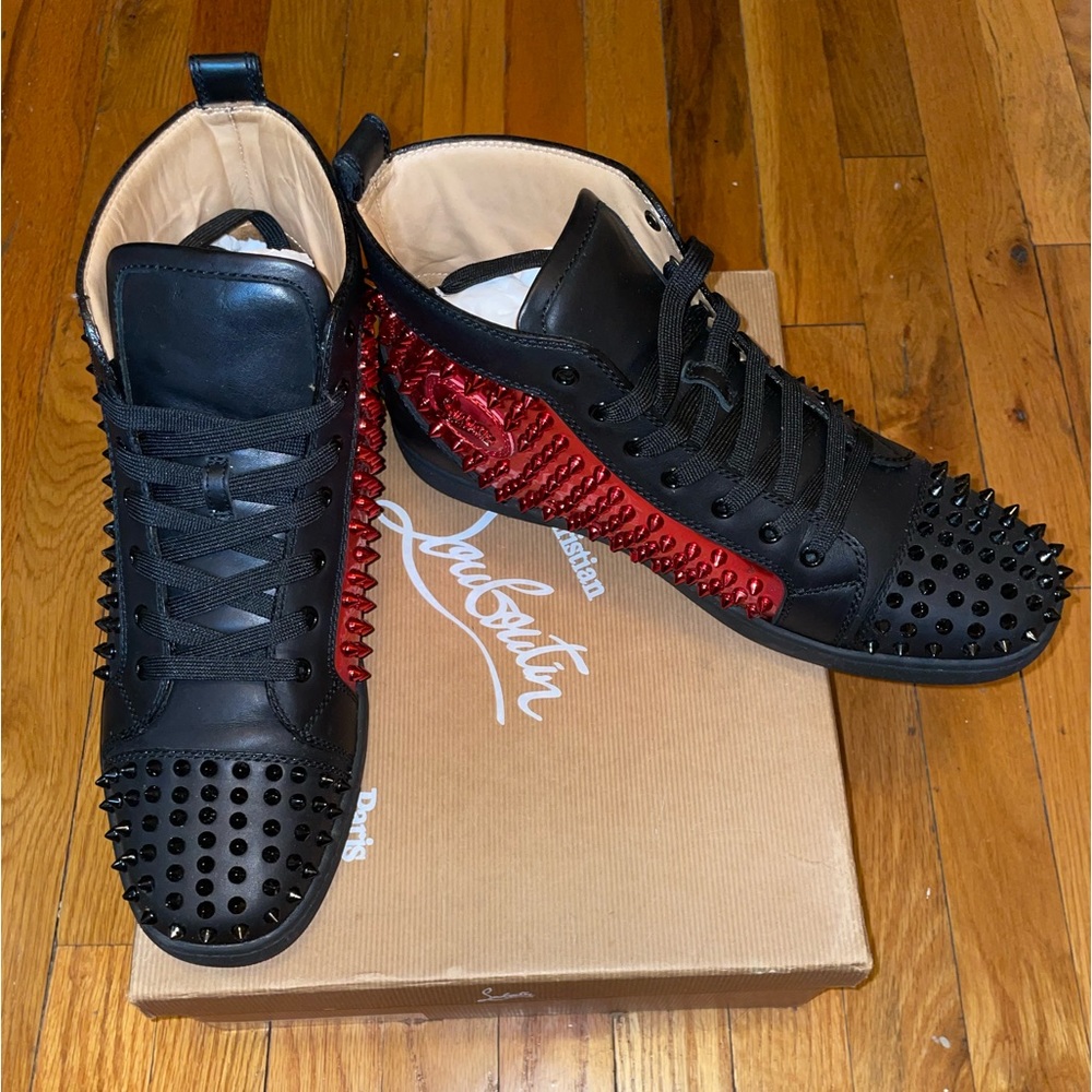 Christian Louboutin Louis Flat Calf/Specchio/Spikes